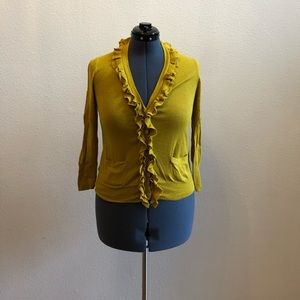 J.Crew ruffled cardigan